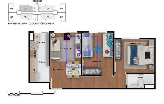Apartamento, 2 quartos, 43 m² - Foto 14