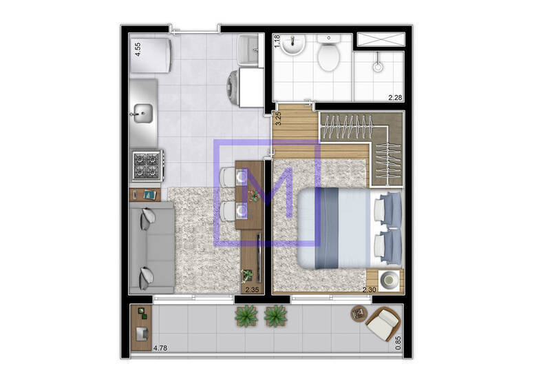 Apartamento, 2 quartos, 35 m² - Foto 18