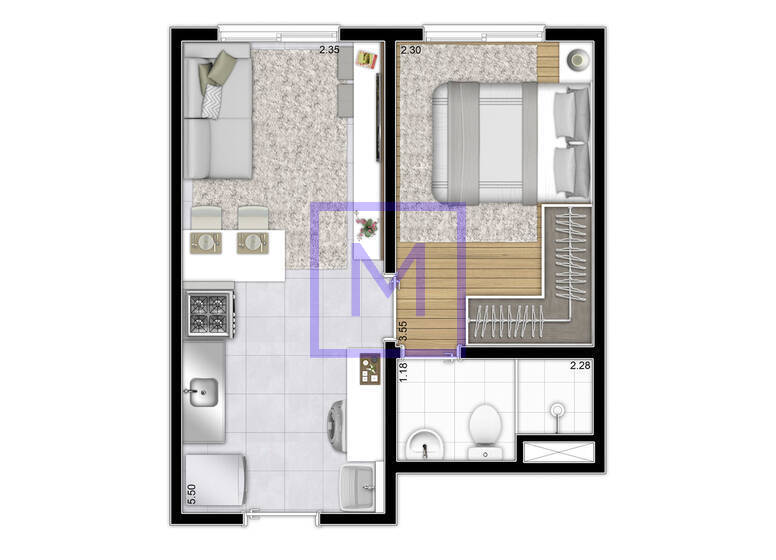 Apartamento, 2 quartos, 29 m² - Foto 20