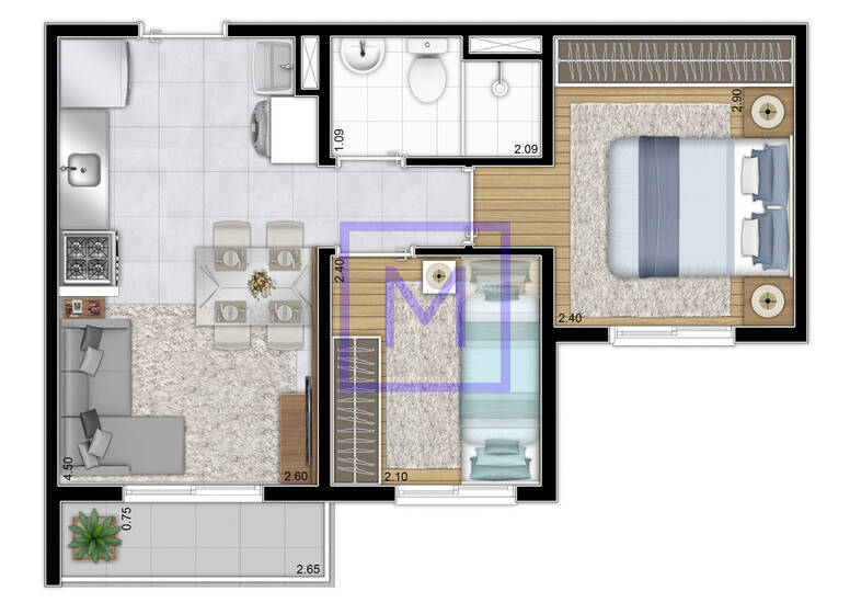 Apartamento, 2 quartos, 29 m² - Foto 23