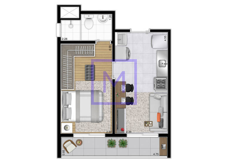 Apartamento, 2 quartos, 29 m² - Foto 22