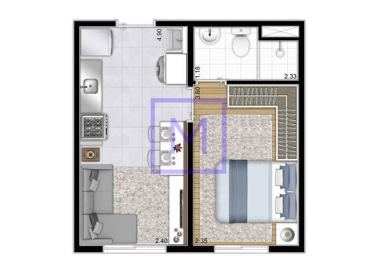 Apartamento, 1 quarto, 26 m² - Foto 18