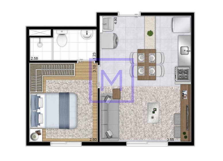 Apartamento, 1 quarto, 26 m² - Foto 19