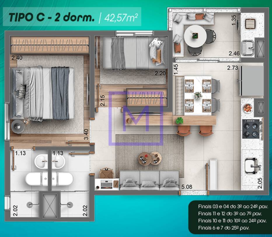 Apartamento, 2 quartos - Foto 4