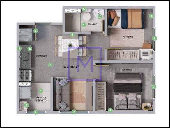 Apartamento, 2 quartos, 32 m² - Foto 19