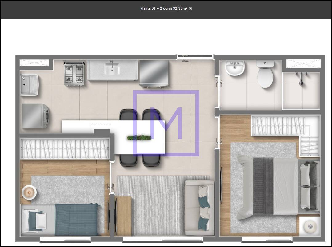 Apartamento, 2 quartos, 32 m² - Foto 11