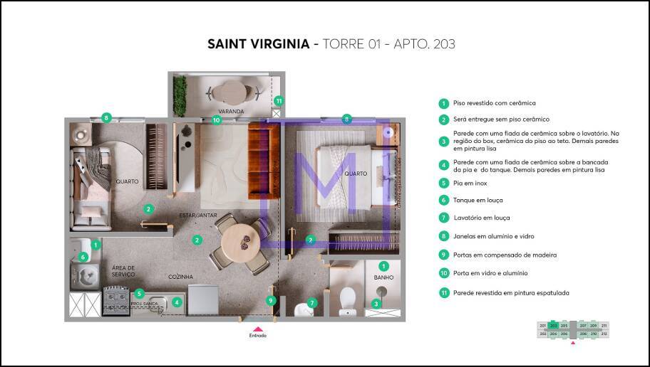 Apartamento, 2 quartos, 32 m² - Foto 20