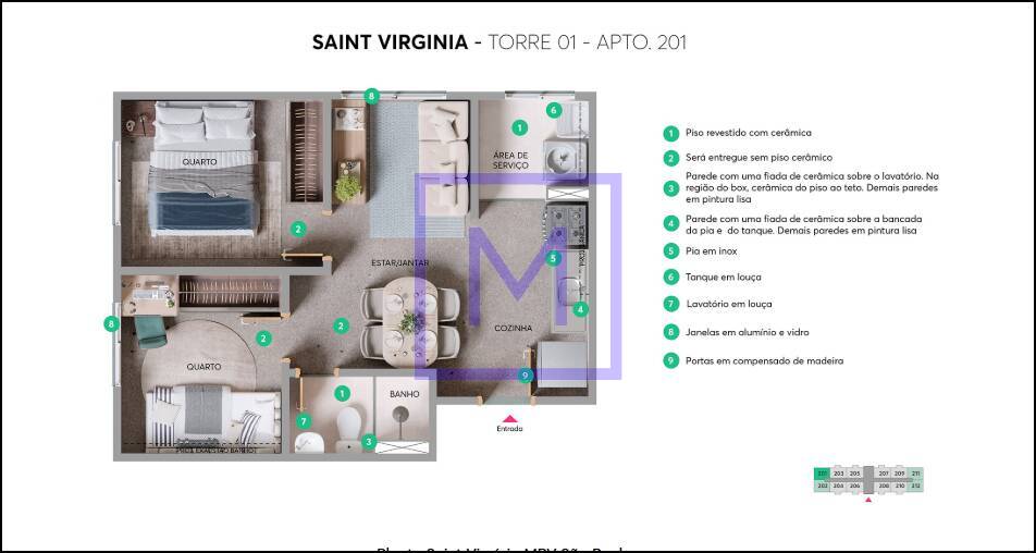 Apartamento, 2 quartos, 32 m² - Foto 21